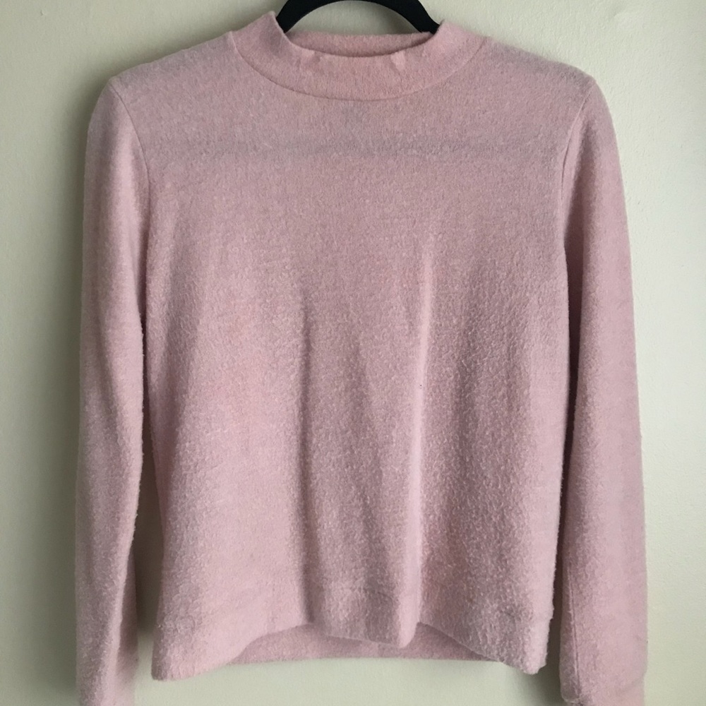 F21 Blush Mock Neck Sweater